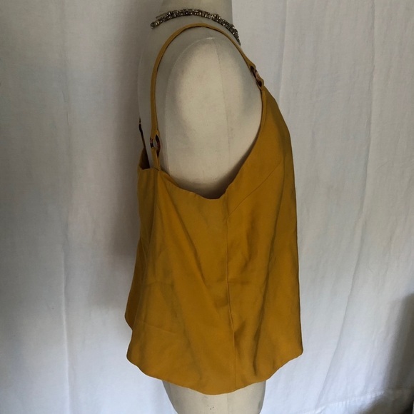 NWT Topshop mustard tank with tortoiseshell links size 10 - Picture 8 of 8